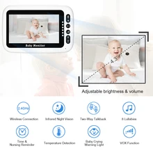 Новейший цифровой видеоняня с колыбельными инфракрасным ночным видением для кормления с напоминанием о детских камерах, Звуковой Монитор для детского сна