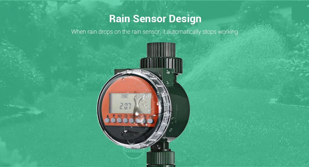Автоматический интеллектуальный таймер полива контроллер орошения электрический клапан датчик дождя светодиодный дисплей электронный таймер воды сад