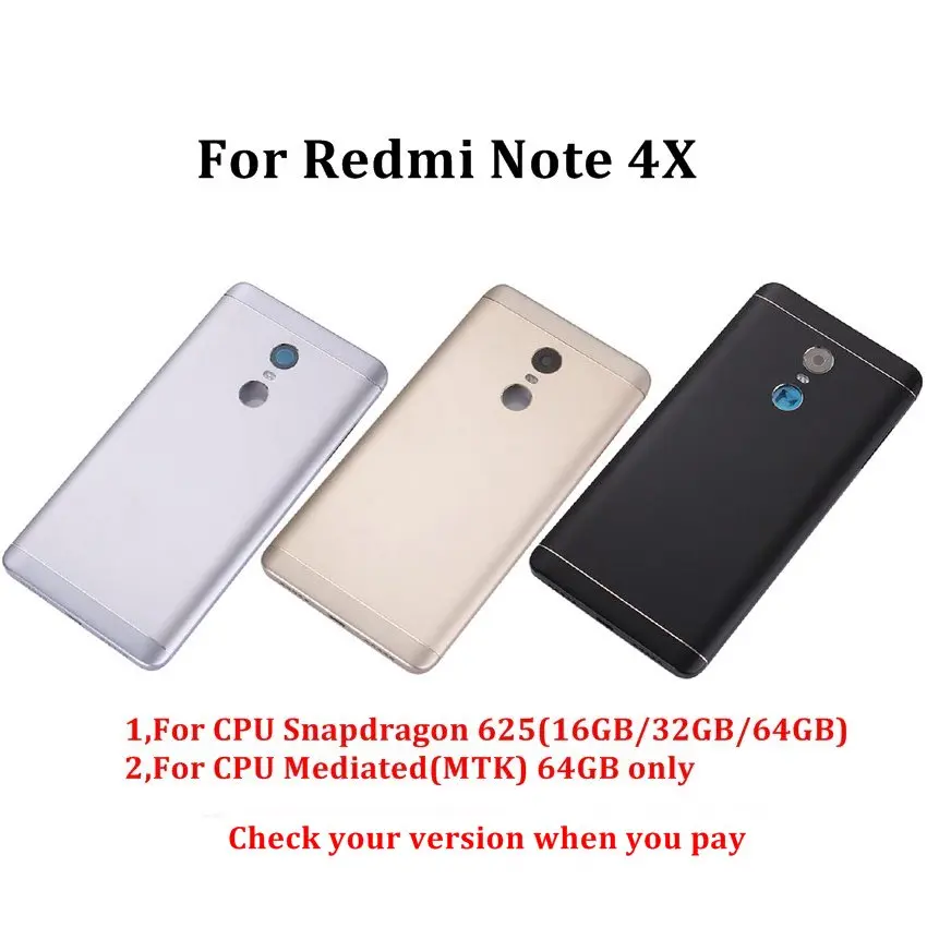 Для Xiaomi Redmi Note 4X32 GB металлическая задняя батарея чехол для 4x Snapdragon 625 дверь Корпус