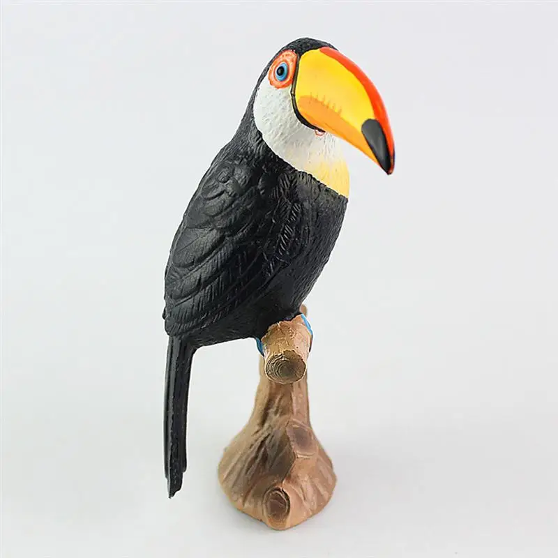 Имитация фигурки Toucan модель игрушек креативные настольные украшения коллекция
