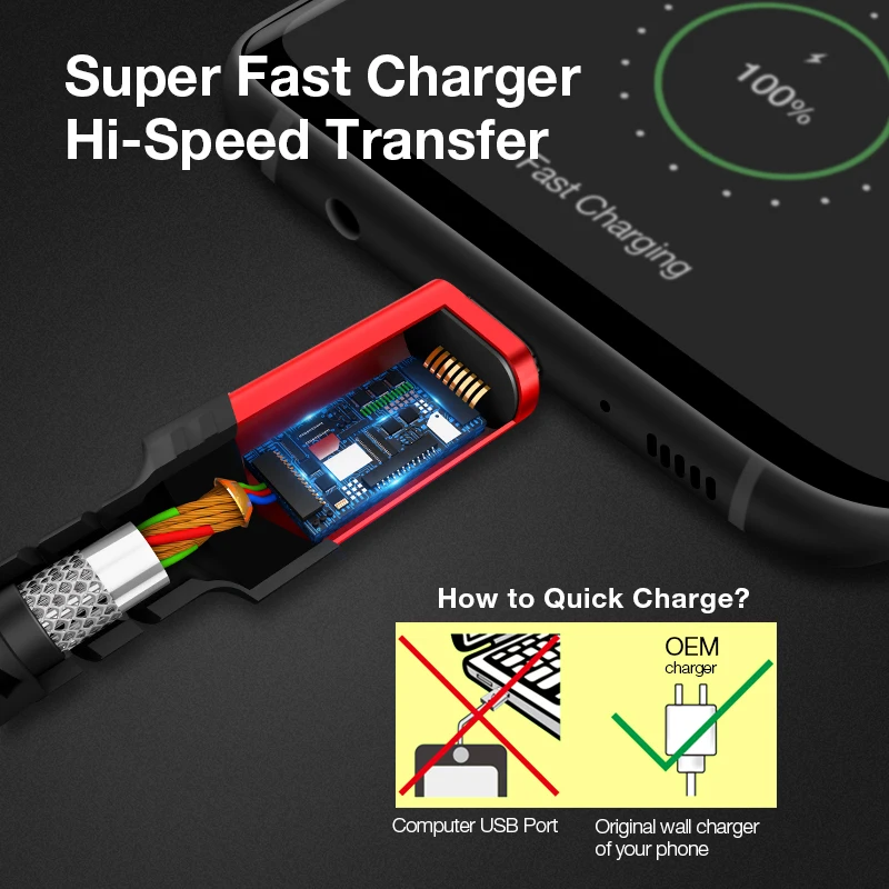 2 шт Кабель с разъемом Usb Type C Jsaux USB для 3A быстрой зарядки A зарядный шнур Samsung S8 Xiaomi