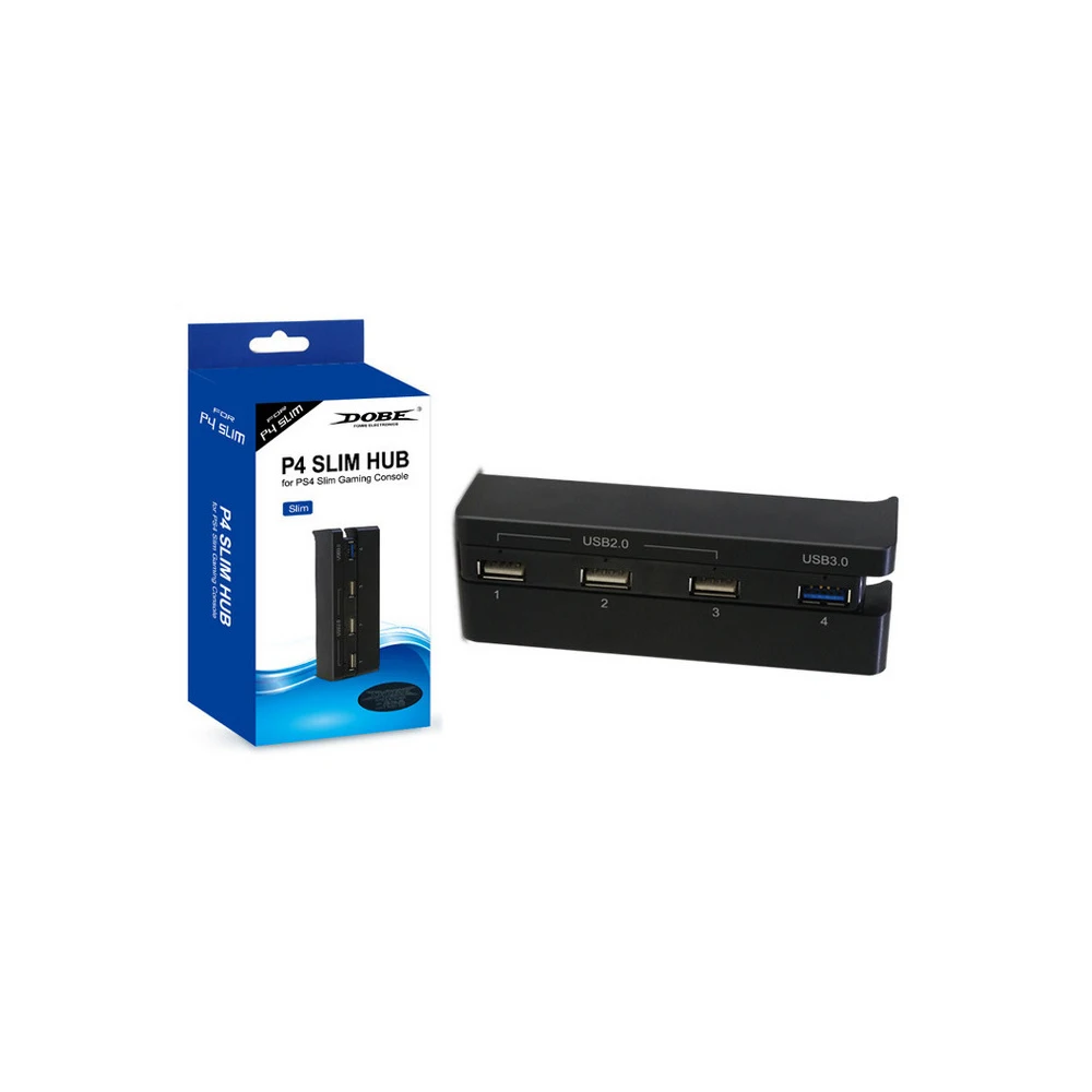 

Ruitroliker 4 Port USB Hub for PS 4 Slim Edition High Speed USB 2.0/3.0 Extender Splitter Adapter Converter Hub for PS 4 Slim
