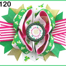 140 шт. новейший День Святого Патрика банты для волос фестиваль девушка Праздник бутик женский бант для волос заколки для волос