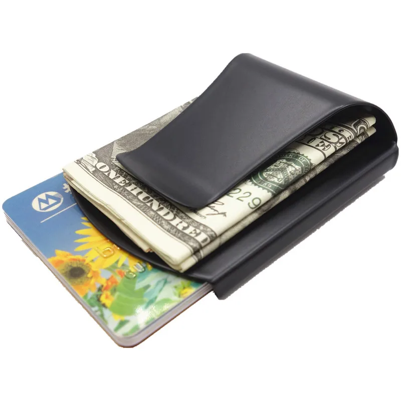 Stainless Steel Slim Money Clip Wallet Credit Card Case Business Card Credit Card Clamp Cash ...