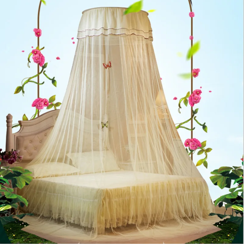 Elegant Lace Insect Bed Canopy Netting Insecticide Treated Hanging Mosquito Nets Round Netting