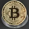 8 different Cryptocurrency Bitcoin Coin Bit Coin Ripple Litecoin Ethereum Metal Physical Coin With Plastic Case ► Photo 1/6