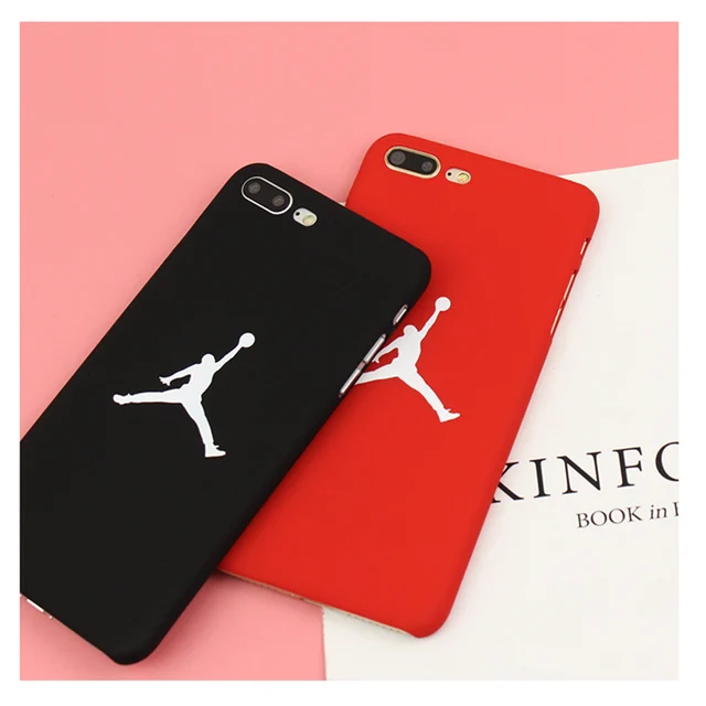 Jordan NBA Case Red Black Matte Phone Case for iphone7 6 6s 6 plus 5 5S SE