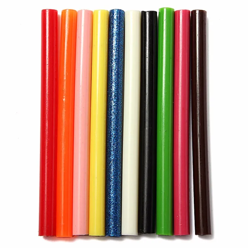 Цветные клеевые палочки 7x100 мм для электрического клеевого пистолета, рукоделие, аксессуары для ручного ремонта, клейкие уплотнительные восковые палочки