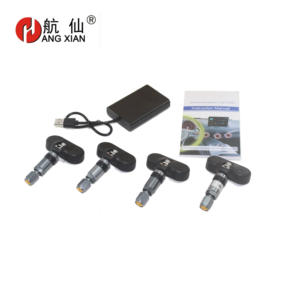 Автомобильная система контроля давления в шинах TPMS с 4 внутренними датчиками для