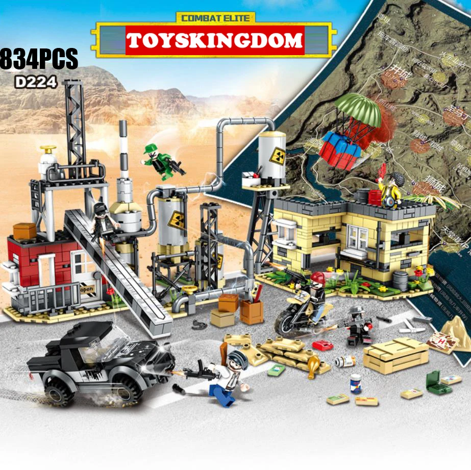 Военная игра PUBG moc ядерная электростанция гидроэлектростанция строительные