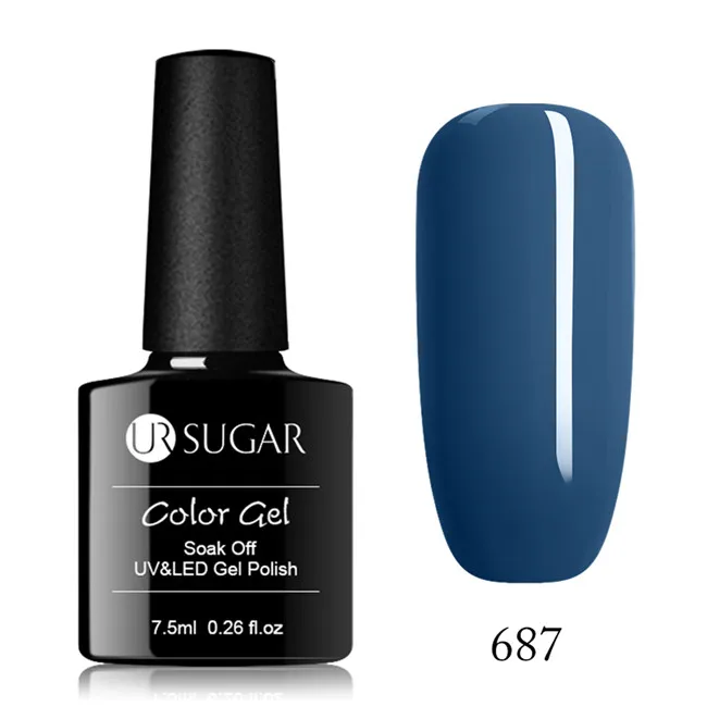 Ur Sugar дизайн ногтей маникюр 60 цветов 7,5 мл замачиваемый эмалированный Гель-лак УФ-гель для ногтей лак для ногтей - Цвет: 687