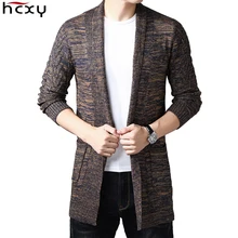 HCXY новые модные средней длины мужская верхняя одежда свитер, мужской кардиган свитера длинные пальто мужские куртки(без пуговиц) осень весна