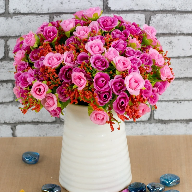 21 Heads/Bouquet Silk Diamond Roses Artificial Flower High Quality Bouquet Fake Flowers Wedding Home Party Decoration 21 Heads/Bouquet Silk Diamond Roses Artificial Flower High Quality Bouquet Fake Flowers Wedding Home Party Decoration