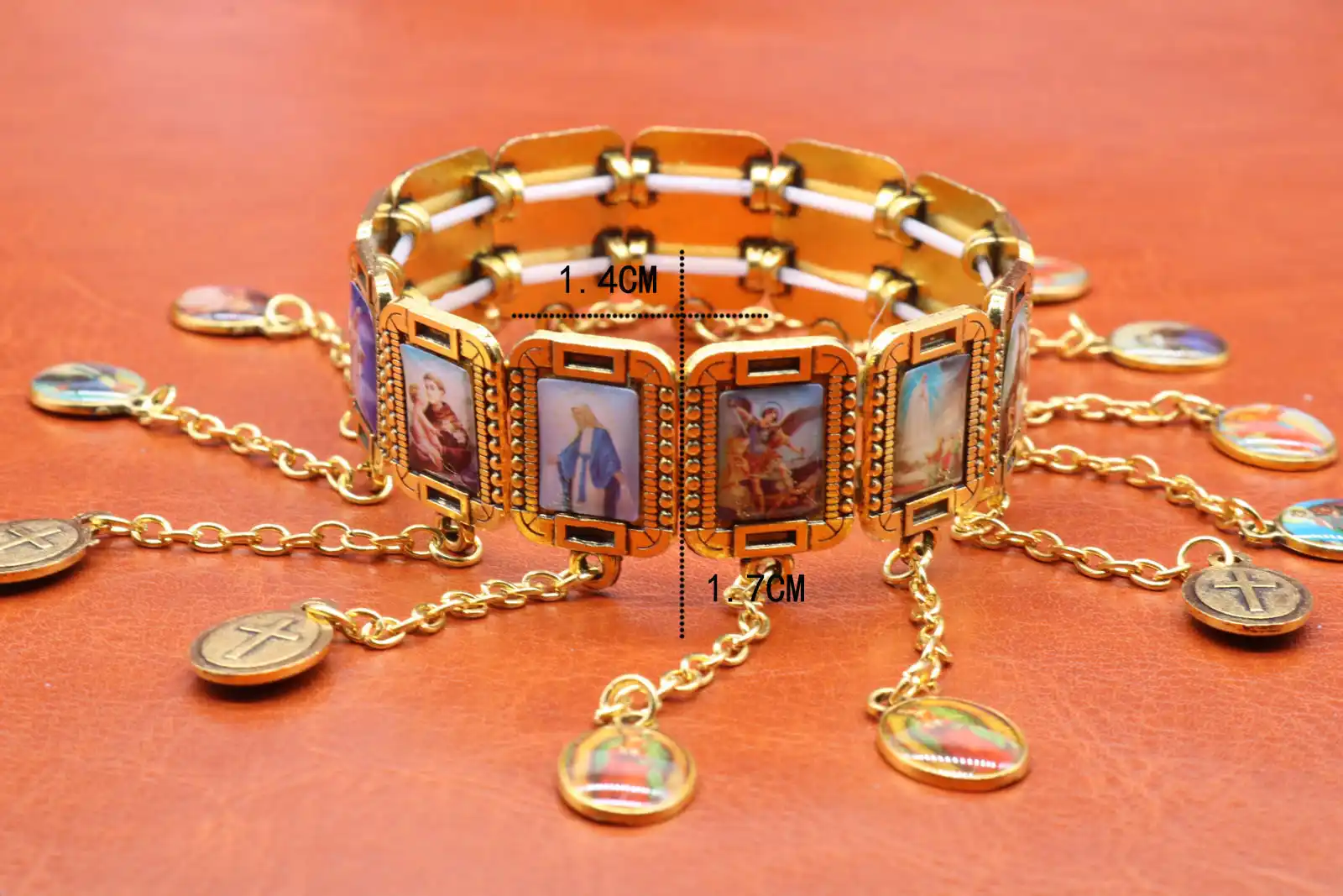Glamour Metal Rosary Female Bracelet, Catholic Saints Jesus Mercy Bracelet Jewelry, Holy God Devotion Icon Bracelet..9pcs Glamour Metal Rosary Female Bracelet, Catholic Saints Jesus Mercy Bracelet Jewelry, Holy God Devotion Icon Bracelet..9pcs