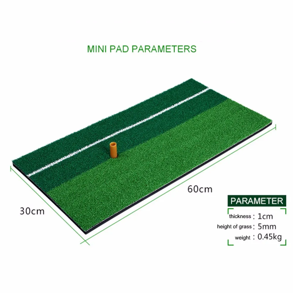 Дворе гольф мат жилых Training удара коврики коврик Зеленая Трава Крытый Практика коврик с резиновым Держатель Tee
