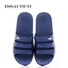 ISSACOCO/Коллекция года; мужские тапочки; сандалии; Мужская Летняя обувь; Вьетнамки; мужские Нескользящие однотонные домашние тапочки; Pantuflas Chinelo