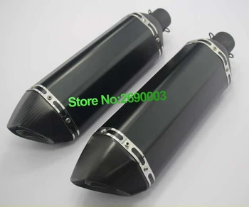 

Motorcycle Exhaust Universal ID 51mm for TMAX530/BJ300 six Angle Carbon Fiber Muffler Escape Damper with Db killer