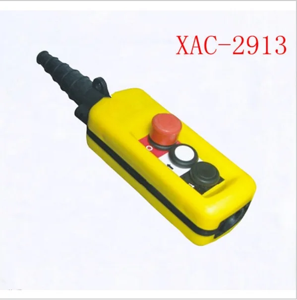 

1 Speed Control Hoist Crane 2 Pushbuttons Pendant Control Station With Emergency Stop