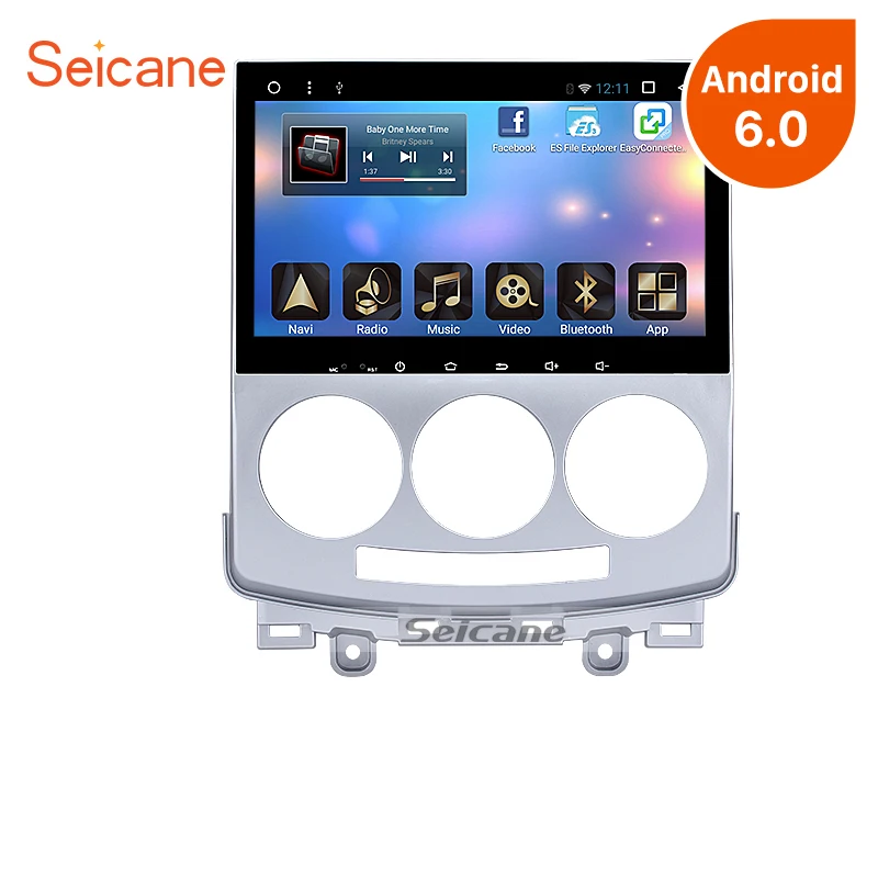 Просвет Seicane 9 &quotAndroid 6 0 1Din автомобиля Радио Стерео gps мультимедийный плеер для