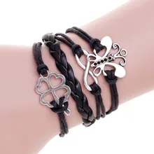 Pulseira de couro múltiplas camadas de cristal charm bracelet pulseras hombre homme femme pulseira masculina pulseiras para as mulheres de jóias