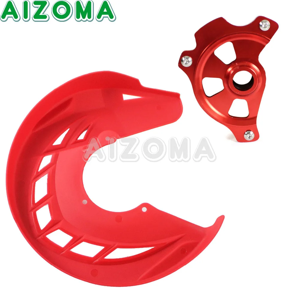 Dirtbike красный x-тормоз Мотокросс ротор дисковых передних тормозов Защитная крышка протектор для Honda CR CRF 125R/250R/450R/250X/450X/450RX