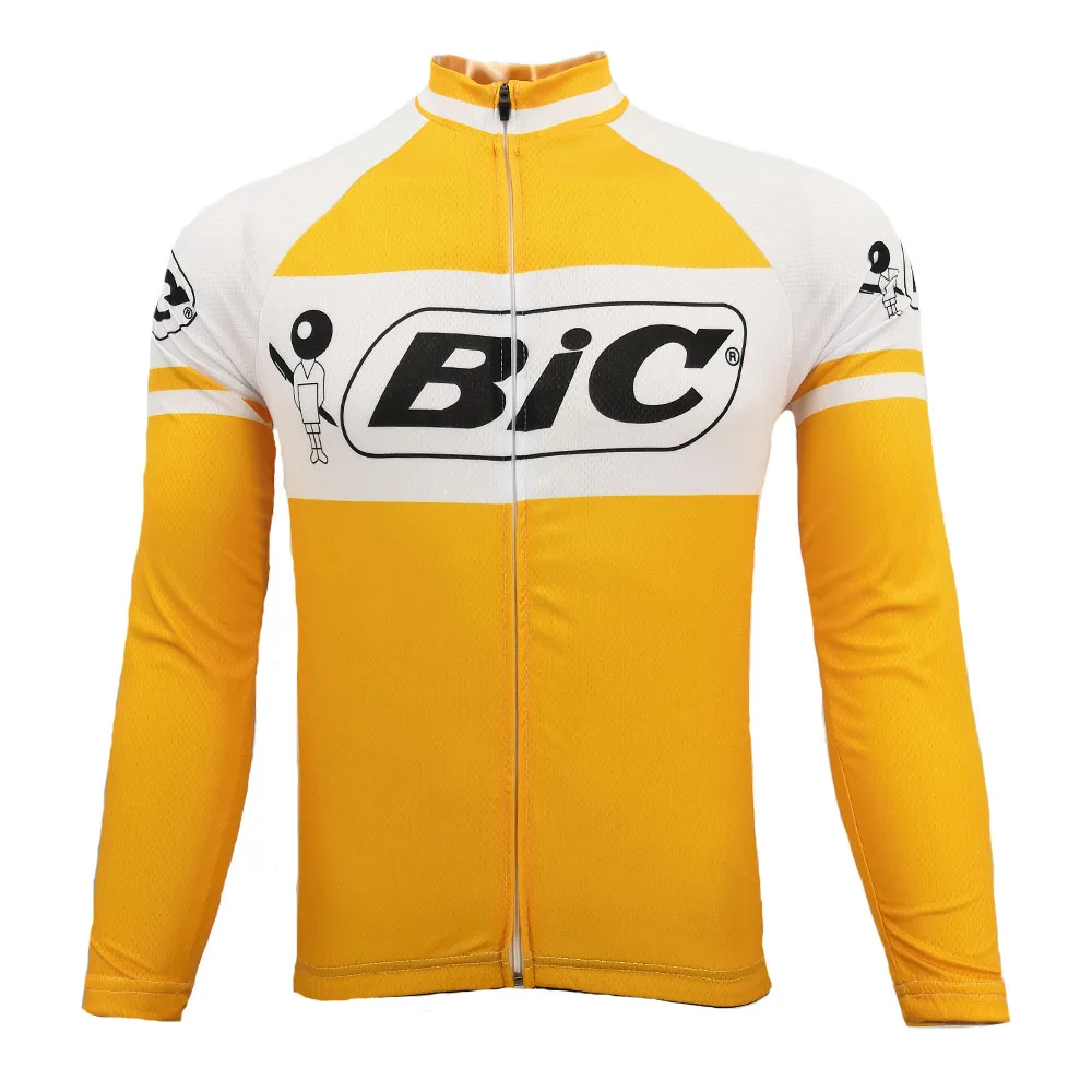 

BIC pro team Orange new Winter Fleece long sleeve man cycling jersey & no Fleece clothing MTB / road bike wear Arbitrary choice