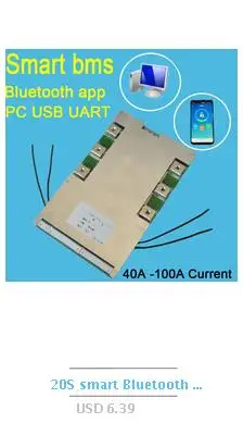 4S 100A Lifepo4 литий-железо-фосфат смарт-BMS плата защиты батареи w баланс Bluetooth приложение UART программное обеспечение монитор