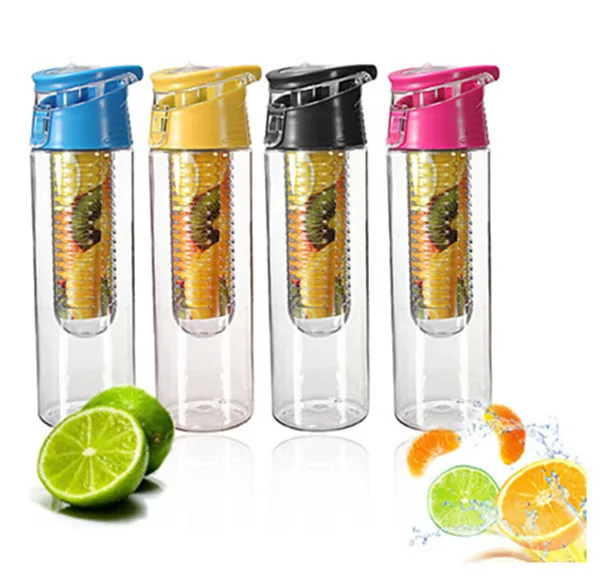 800ml Sport Fruit Infusing Infuser Water Lemon Juice Health Bottle Flip