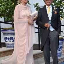 Madre del novio de la novia, vestidos para boda 2019 de encaje de manga larga con cuello en V azul satén sin espalda vestido de madrinha farsali