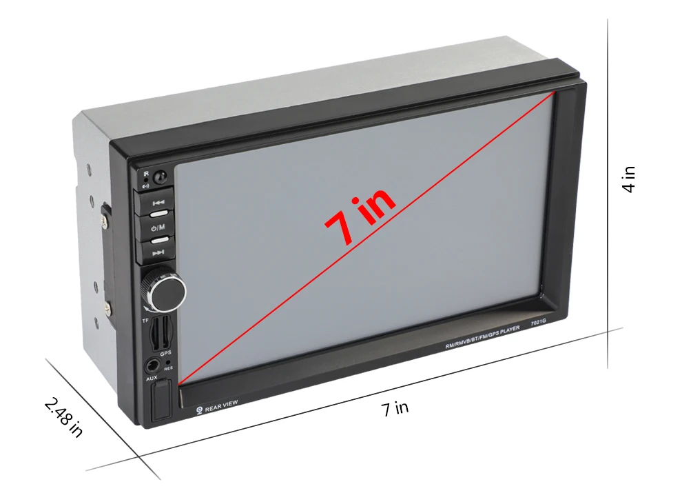 7021G Автомобильный MP5 плеер 7 ''HD 2 Din сенсорный экран BT зеркальная связь gps навигация FM/AUX-IN аудио радио камера заднего вида с картой