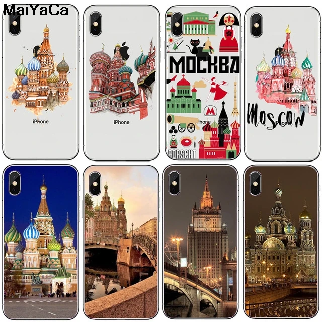 Чехлы для телефонов MaiYaCa Российская Федерация iPhone 4S 5C 5S 6S Plus X XR XS MAX прозрачные
