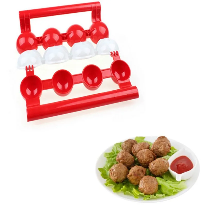 

1Set Creative Plastic Meatballs Maker Fish Balls Molds DIY Stuffed Meat Ball Making Tool Kitchen Gadget Meatball Maker Useful Pa