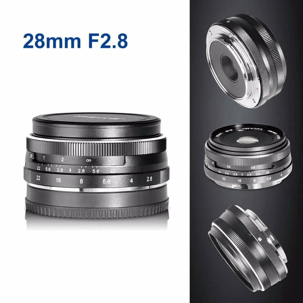 MEKE MK-28-2.8 28 мм f2.8 объектив с большой апертурой ручной фокусировки для fuji X mount беззеркальная камера Объектив для fuji фильм X-A1/A2 X-E1/E2