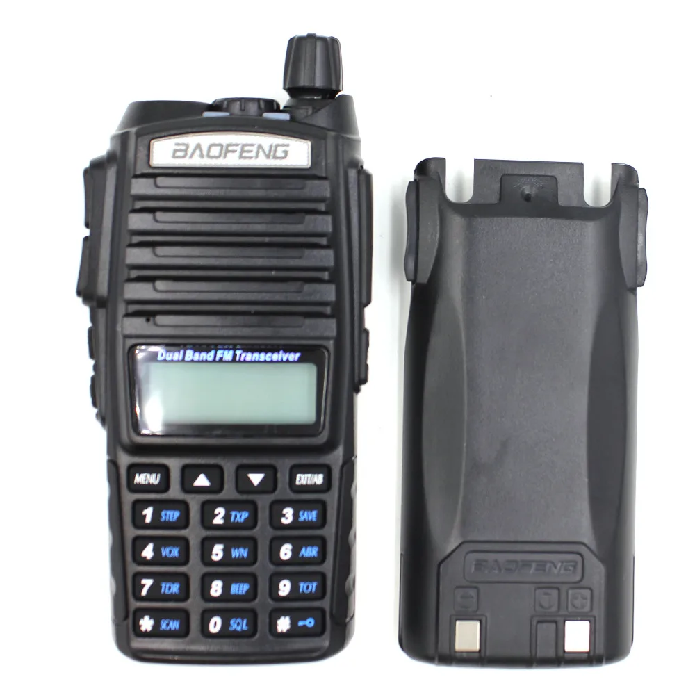 Shipping from moscow!!! Black BaoFeng UV-82 Walkie Talkie 5W 10km 136-174MHz & 400-520MHz Two Way Radio Baofeng Ham Radio uv82