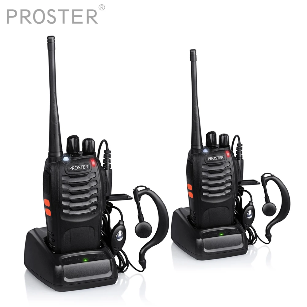 Proster для 2 шт рация UHF 400-470 MHZ 5 W 16CH 2-полосная радио для BF-888S портативная радиоантенна