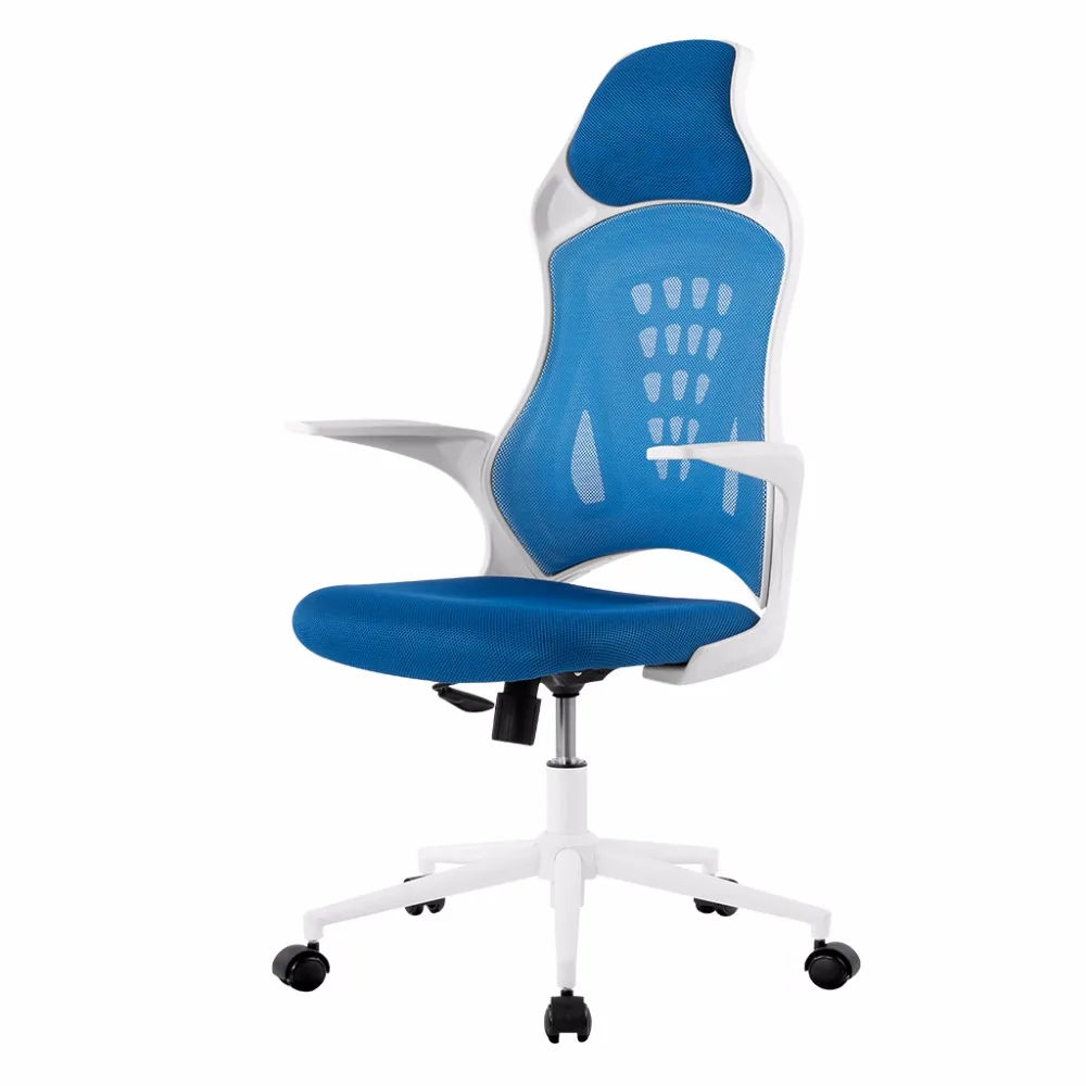 Langria De Mct166 Blue 360 Degree Swivel Ergonomic High Back Mesh
