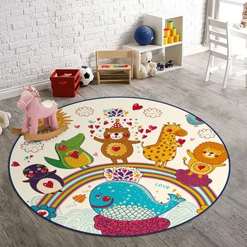 

Cartoon Carpet kids Games Tent Round mat Floor Padding Kindergarten Early Teaching Cushion Hanging Basket Chair Pad Crawling Pad