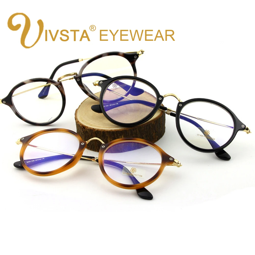 IVSTA круглые очки мужские Черепаховые оправы для очков из металлического сплава TR розовые очки женские оптические очки прозрачные