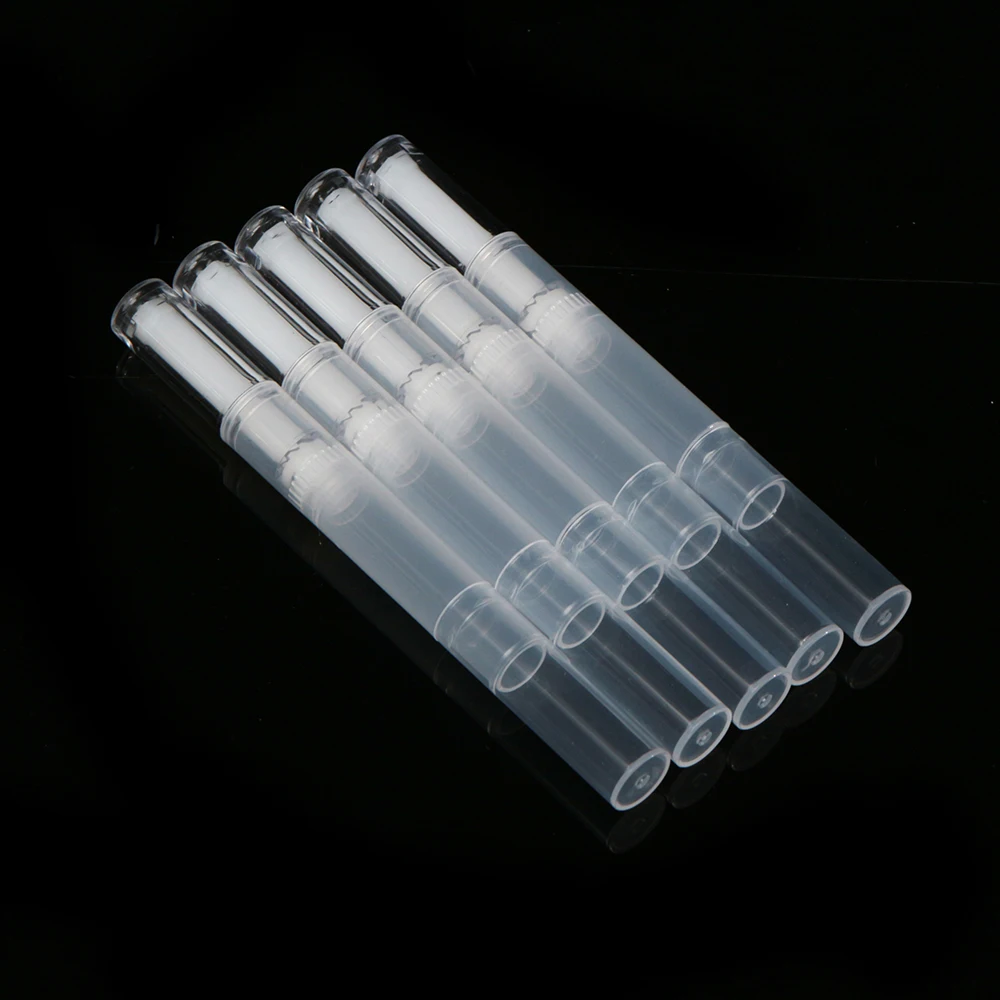 10 Pcs Nail Oil Empty Pen Botttle with Brush Applicator Portable Empty Lip Gloss Tubes Nails Nutrition Oil Container Pen 3ML