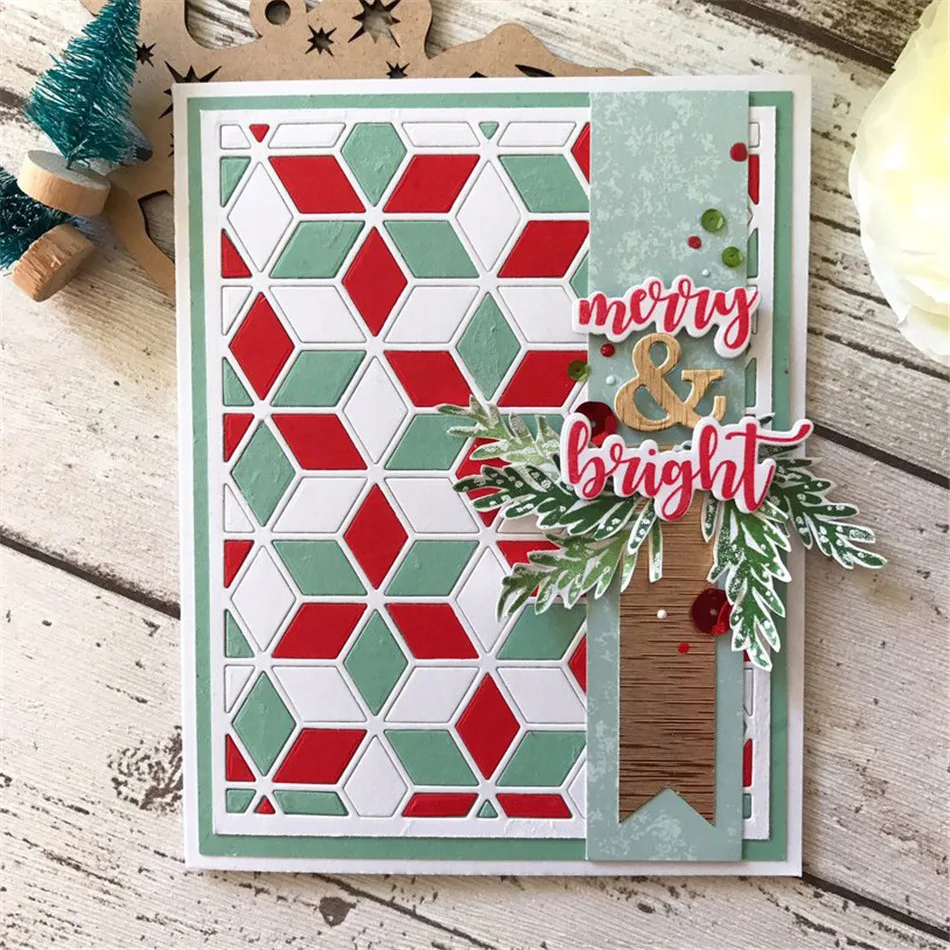 

Diamond Background Frame Metal Cutting Dies Stencils DIY Scrapbooking Album Card Making Embossing Paper Craft New Die Cuts