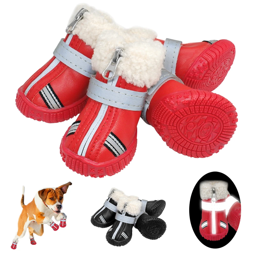 Warm Pet Dog Shoes Winter Waterproof Pet Dog Boots Shoe Rain Snow