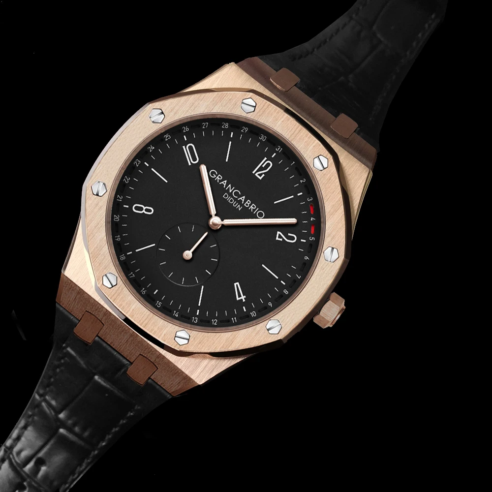 

DIDUN Men Watch Top Brand Luxury Quartz Watch Men Rosegold Male Fashion Business Watch Shockproof 30m Waterproof Wristwatch