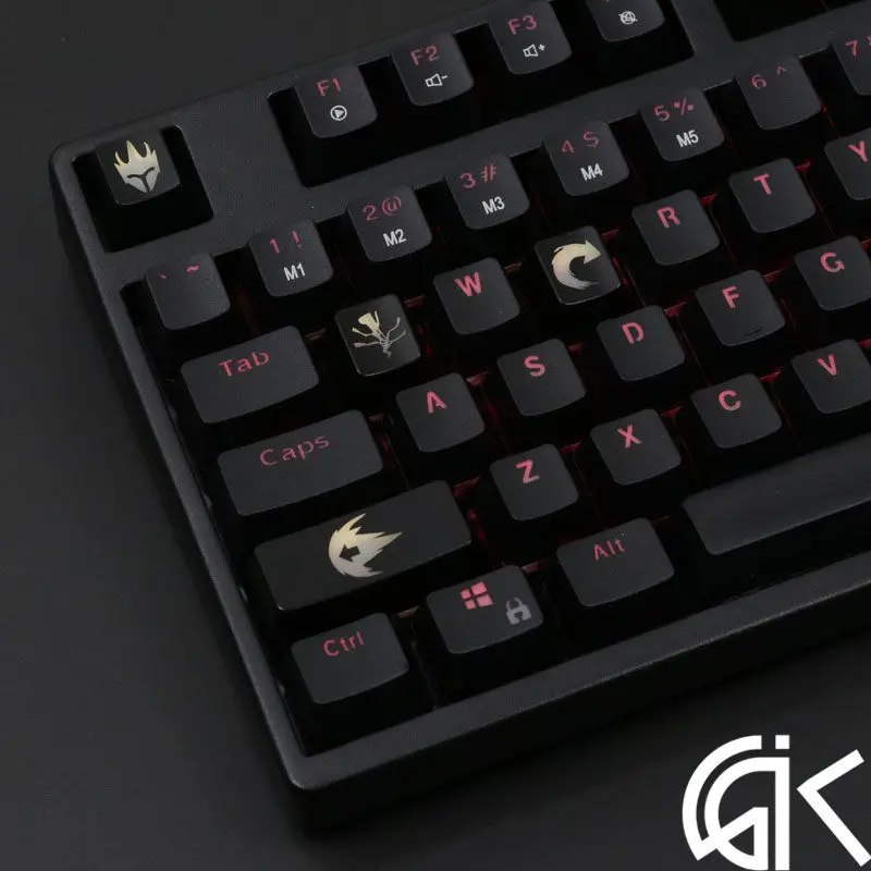 para Overwatch Gamer, teclado mecânico, Shine-Through Keycaps, OW, preto, 4 PCs Set