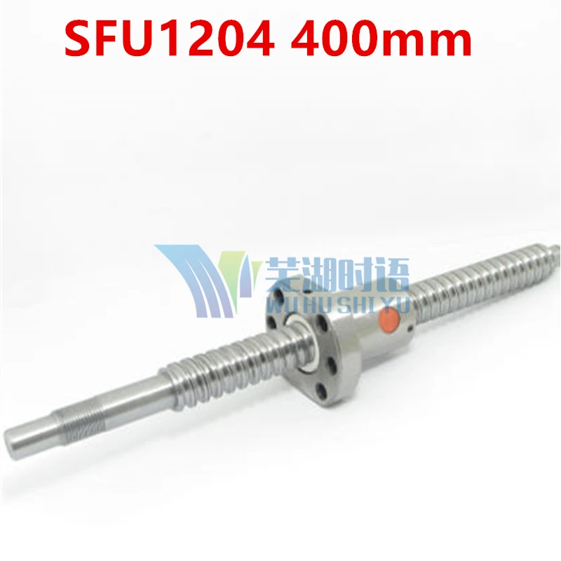 

SFU1204 400mm C7 rolled Ball Screw RM1204 L 400mm ballscrew with SFU1204 single ballnut for CNC parts BK/BF10 machined