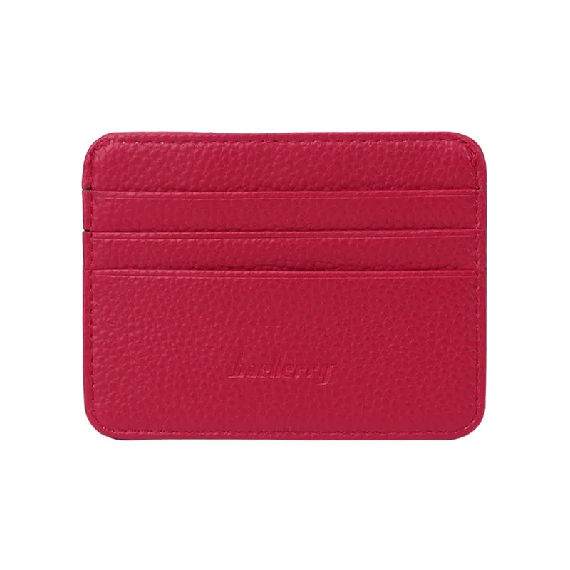 Baellerry 1 шт мужские 3 кредитные карты бизнес карман тонкий ID Кредитные карты бумажник для денег 6 цветов - Цвет: Red