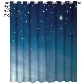

CoCoHouse Planet Star Room Curtains Large Window Window Curtains Dark Living Room Bathroom Outdoor Bedroom Fabric Drapes Window