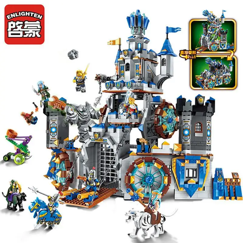 

Enlighten 2317 The Battle Bunker 9 Figures Building Block War of Glory Castle Knights 1541pcs Bricks Christmas Gift Toy For Boy
