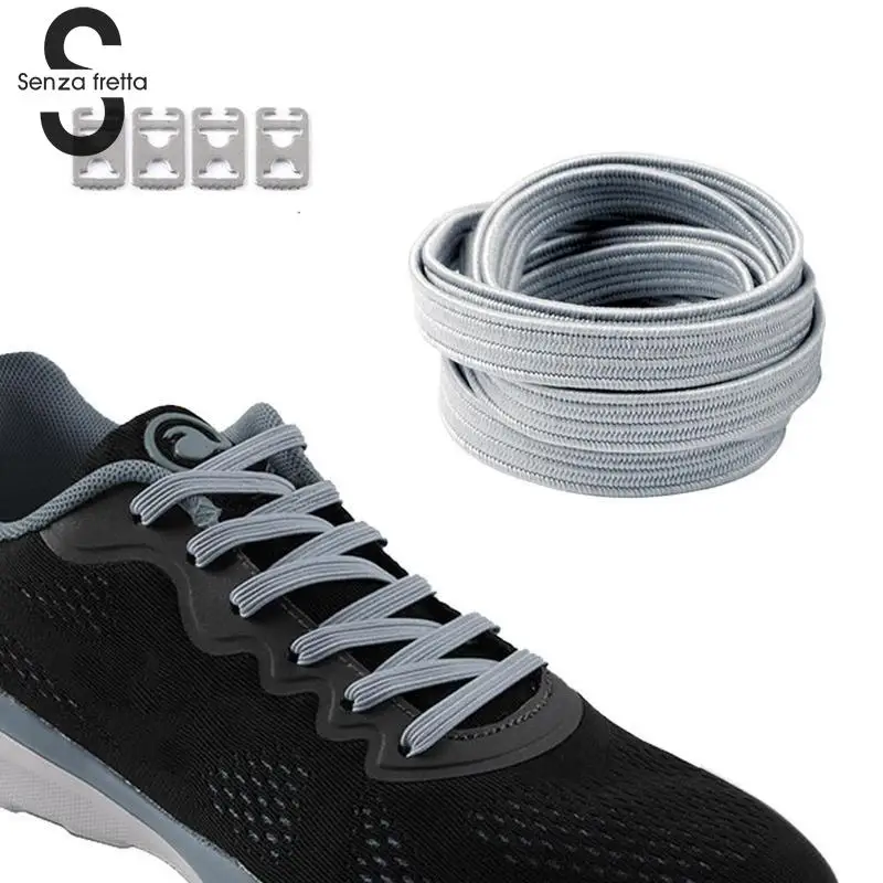 

1pairs Novelty Shoe Laces Quick And Easy Sneaker Elastic Shoe Laces Women Men's Shoes No Tie Shoelace Shoe Laces Drop Shipping
