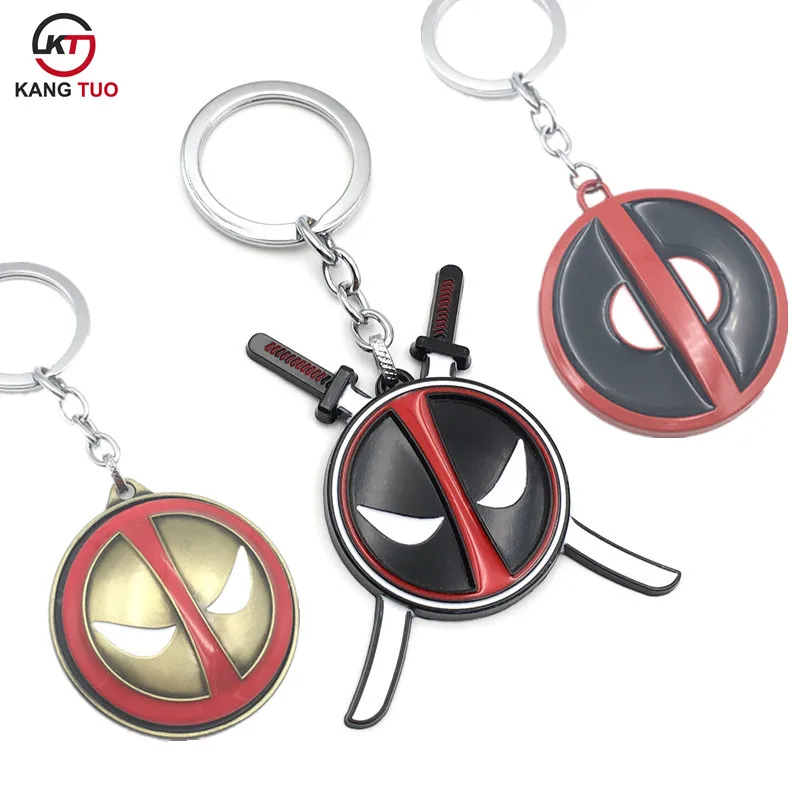 

Movie Deadpool Figure Doll Mask Logo Keychian Car Keyring Bag Pendant Jewelry Chaveiro For Fan Holder Creative Key Chain Gift
