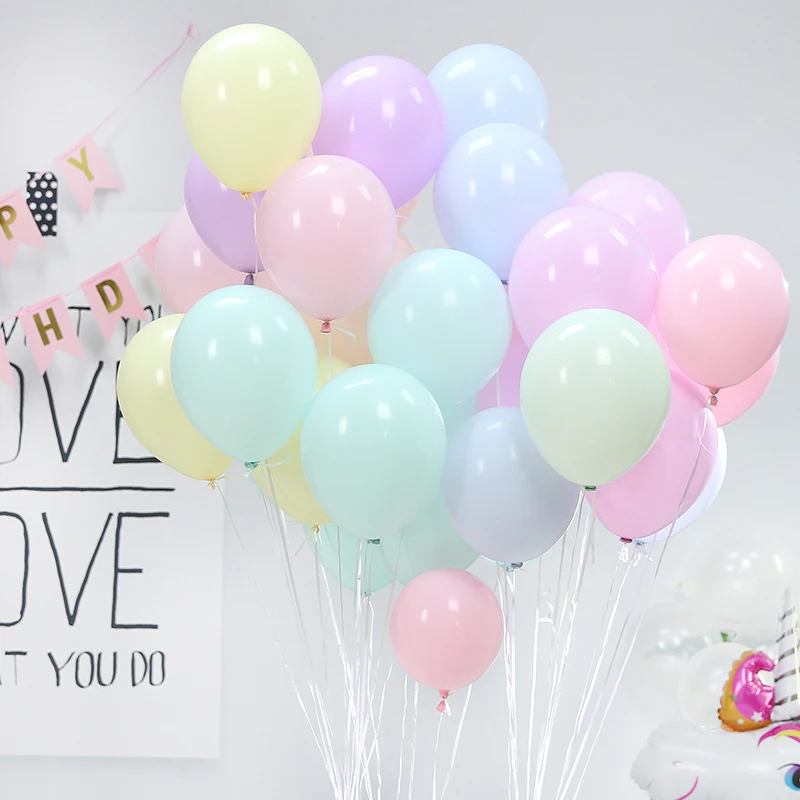 100 шт. воздушные шары Макарон Свадебные Воздушные шары Свадебные романтические украшения макет сцены день рождения конфеты цвет ins воздушный шар - Цвет: 100pcs mashup